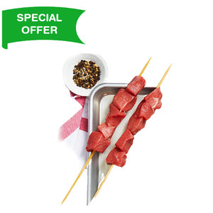 Australian Beef Striploin Tikka On Skewers With Yougurt Marinade