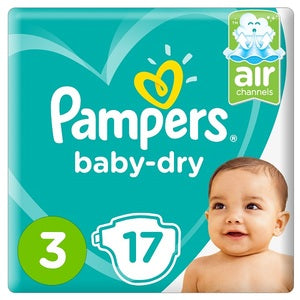 Pampers Baby-Dry Diapers Size 3 Midi 6-10Kg Carry Pack