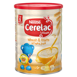 Cerelac From 6 Months Wheat And Fruit With Milk Infant Cereal Tin