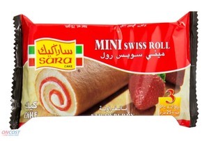 Sara Cakes Swiss Roll Strawberry