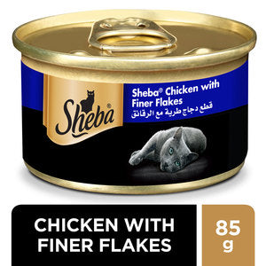 Sheba Chicken With Finer Flakes Wet Cat Food Can