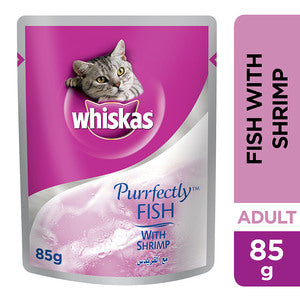 Whiskas Purrfectly Fish With Shrimp Wet Cat Food