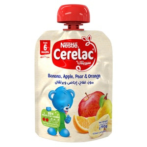 Cerelac Fruits Puree Pouch Banana Apple Pear Orange