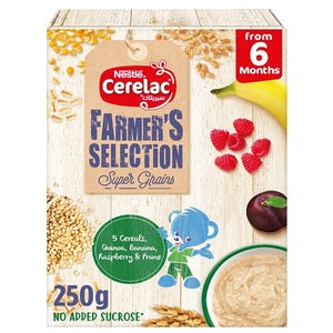Cerelac Farmers Selection BIB 5 Cereals Quinoa Banana Raspberry Prune From 6 Months