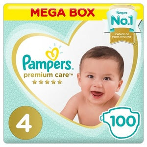 Pampers Premium Care Diapers Size 4 Maxi 9-14 Kg Mega Box