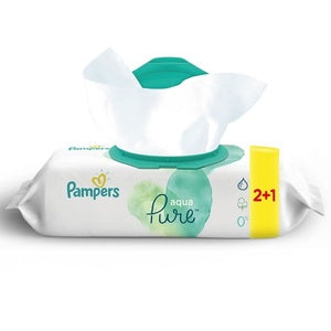Pampers Aqua Pure Baby Wipes 2+1