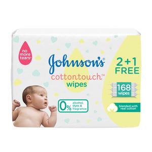 Johnson's Cotton Touch wipe