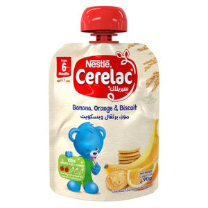 Cerelac Fruits Puree Pouch Banana Orange Biscuit