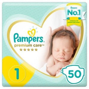 Pampers Premium Care Diapers Size 1 Newborn 2-5 Kg Mid Pack