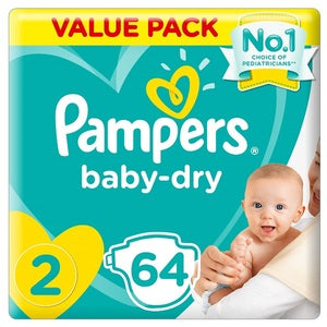 Pampers New Baby-Dry Diapers Size 2 Mini 3-8Kg Jumbo Pack