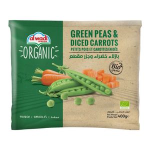 Al Wadi Al Akhdar Organic Frozen Green Peas & Diced Carrots