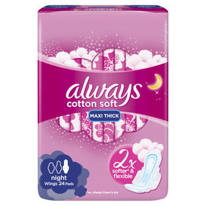 Always Cotton Soft Maxi Thick Night Sanitary Pads