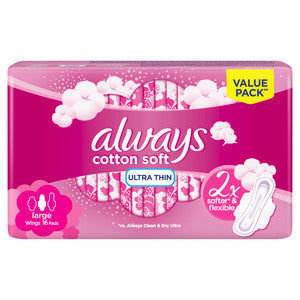 Always Cotton Soft Ultra Thin Large Sanitary Pads