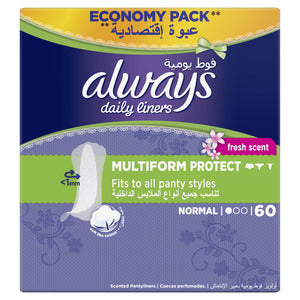 Always Daily Liners Multiform With Fresh Scent Normal