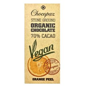 Chocopaz Stone Ground Organic Chocolate With Orange Peel Vegan 70% Cacao