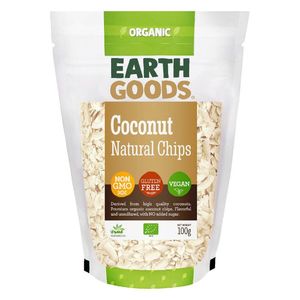 Earth Goods Organic Coconut Natural Chips Vegan Gluten Free Gmo Free