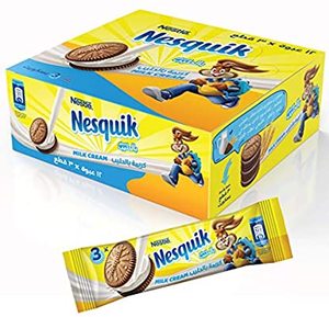 Nesquik Biscuit Sandwich Milk