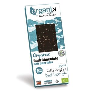 Organik Market Organic Dark Chocolate With Salt From Ibiza 70% Cocoa Gluten Free