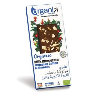 Organik Market Organic Milk Chocolate With Ethiopian Coffee And Almond Gluten Free