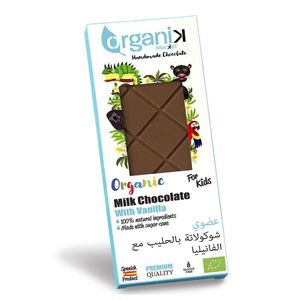 Organik Market Organic Milk Chocolate With Vanilla For Kids Gluten Free