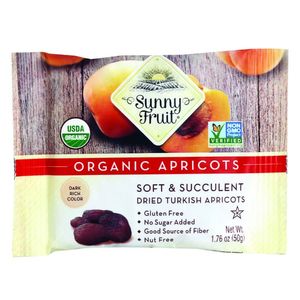 Sunny Fruit Organic Soft & Succulent Dried Turkish Apricots Gluten Free Nut Free No Added Sugar