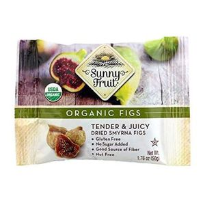 Sunny Fruit Organic Tender & Juicy Dried Smyrna Figs Gluten Free Nut Free No Added Sugar